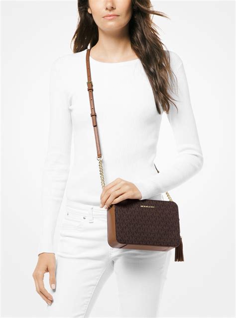 ginny medium logo crossbody bag|michael kors ginny bag.